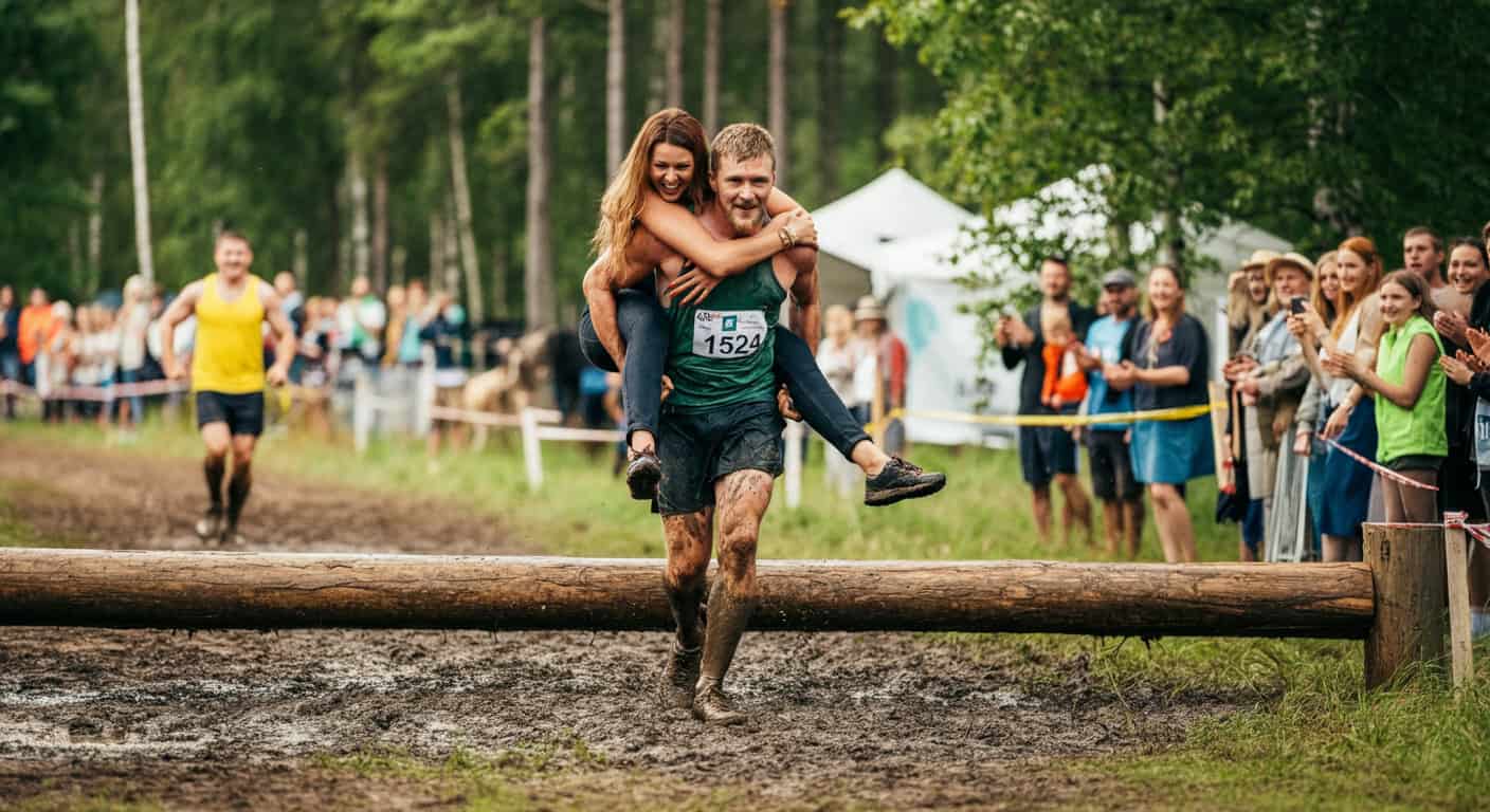 Historien bakom Estlands brutala dominans i den udda sporten wife carrying