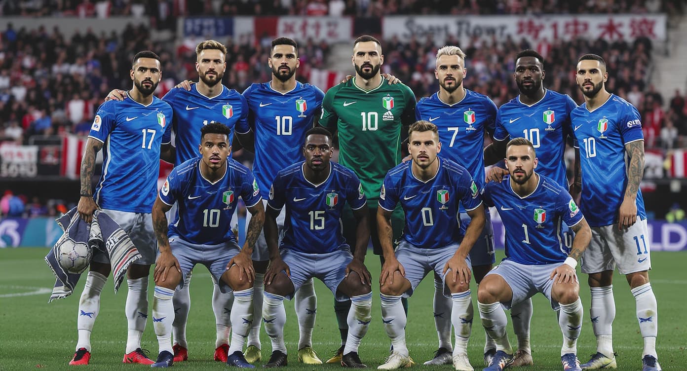 Italiens herrlandslag i fotboll: Gli Azzurri, trupp och EM