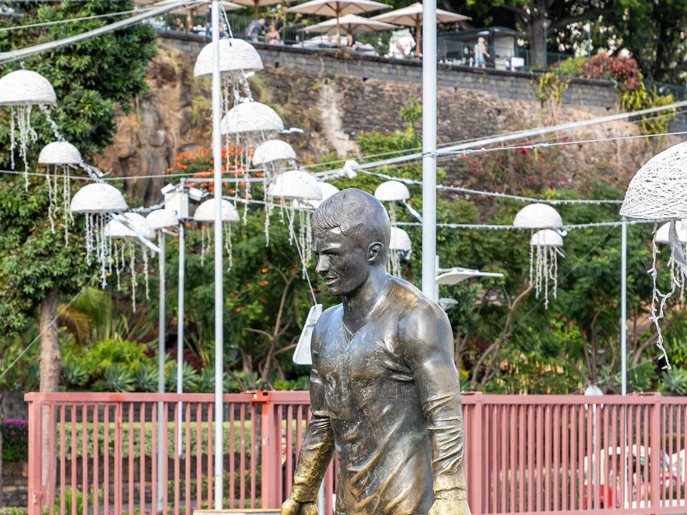 Ronaldo-statyn i Funchal på Madeira